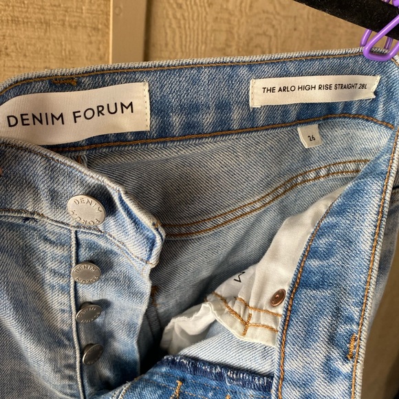 Denim Forum Argo Highrise Straight Jeans - Picture 1 of 3